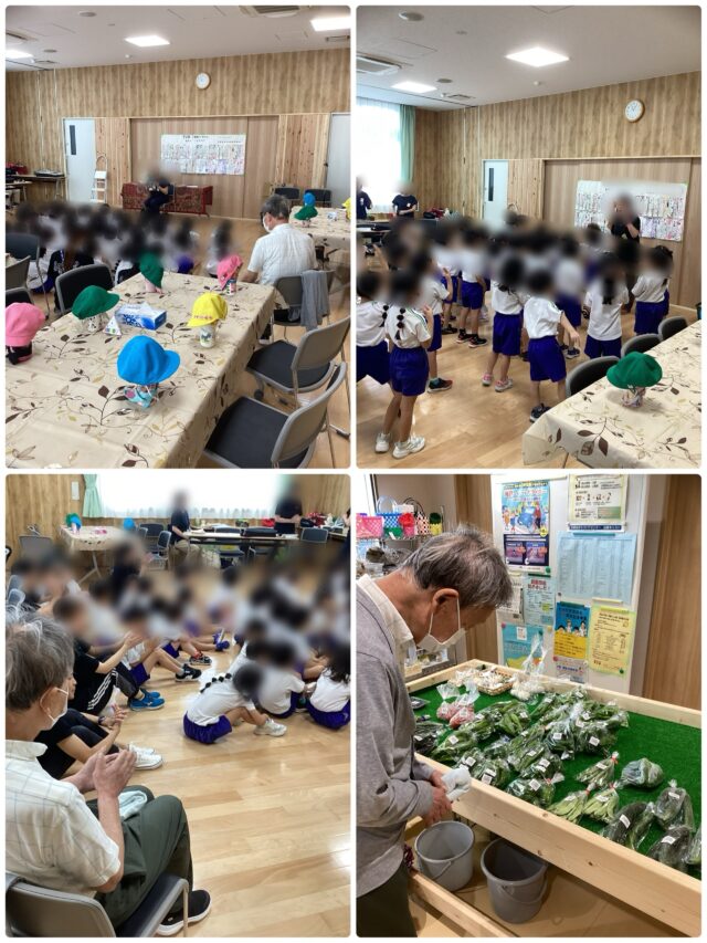 グループホームなぎさ🏠
🌸『地域のふれあいサロン2回目』に参加しました🌸
 
先日、地域のふれあいサロンに参加し、保育園のお子さんたちと楽しい時間を過ごしました😊
 
紙芝居や人形劇を一緒に楽しんだり、お話をしたりと、笑顔があふれるひとときに✨
 
子どもたちの元気な声に「元気が良いな🥰」「大きな声やな」と自然と笑顔がこぼれていました。
 
これからも地域とのつながりを大切にしながら、たくさんの出会いや交流を楽しんでいきたいと思います🍀

最後に地域の野菜🥬売り場を拝見。新鮮な野菜がいっぱい🫜
 
#グループホーム #地域交流 #保育園児との交流 #紙芝居  #笑顔あふれる時間